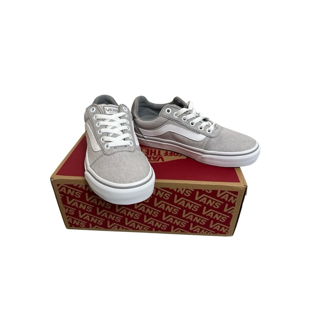 NEW Vans Women's 6 Ward Summer Canvas Grey Skater Shoes Sneakers